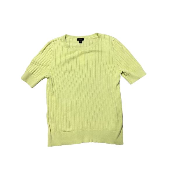 Ann Taylor Bright Green Short Sleeve Sweater NWT - Picture 3 of 12